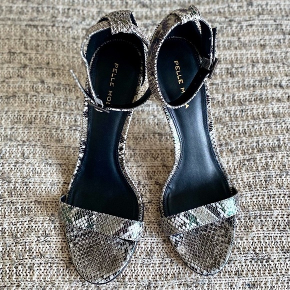 Pelle Moda Leather Animal Print Heels - Picture 3 of 8